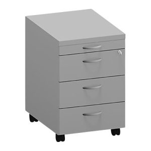 Rollcontainer ARLON-OFFICE, B 420 x T 560 x H 585 mm, lichtgrau