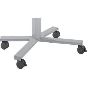 Rollen Set, für elektronisch höhenverstellbare Home Office Schreibtische NowyStyl mit Fußkreuz, 4-teilig, Ø jeweils 75 mm, schwarz