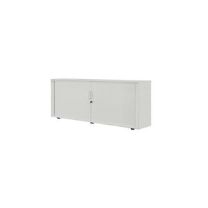 Rollladenschrank, 2 OH, 1teilig, mit Mitteltrennwand, B 1800 mm, silber
