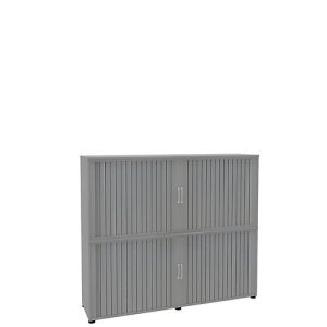Rollladenschrank, 4 OH, 2teilig, mit Mitteltrennwand, B 1800 mm, silber