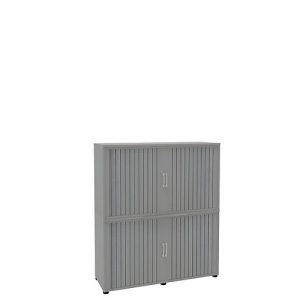 Rollladenschrank, 4 OH, 2teilig, ohne Mitteltrennwand, B 1350 mm, silber