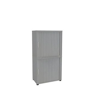 Rollladenschrank, 4 OH, 2teilig, ohne Mitteltrennwand, B 800 mm, silber