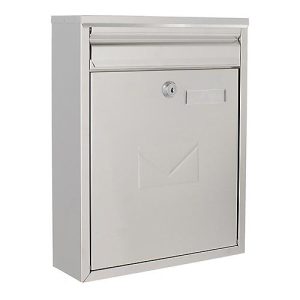 Rottner Briefkasten Como, Wandmontage, beidseitiger Einwurf, Namensschild, Zylinderschloss, inkl. 2 Schlüssel, Edelstahl, B 250 x T 85 x H 320 mm Rottner Briefkasten Como, Wandmontage, beidseitiger Einwurf, Namensschild, Zylinderschloss, inkl. 2 Schlüssel, Edelstahl, B 250 x T 85 x H 320 mm