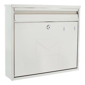 Rottner Briefkasten Teramo, Wandmontage, beidseitiger Einwurf, Namensschlid, Zylinderschloss, inkl. 2 Schlüssel, Edelstahl, B 360 x T 80 x H 320 mm Rottner Briefkasten Teramo, Wandmontage, beidseitiger Einwurf, Namensschlid, Zylinderschloss, inkl. 2 Schlüssel, Edelstahl, B 360 x T 80 x H 320 mm