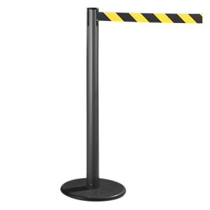 RS-GUIDESYSTEMS® Gurtpfosten GLA 28, anthrazit, Gurt schwarz/gelb