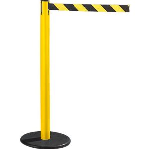 RS-GUIDESYSTEMS® Gurtpfosten GLA 28, gelb, Gurt schwarz/gelb