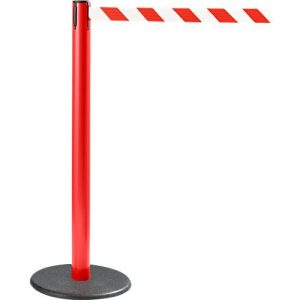 RS-GUIDESYSTEMS® Gurtpfosten GLA 28, rot, Gurt rot/weiß
