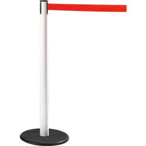 RS-GUIDESYSTEMS® Gurtpfosten GLA 28, weiß, Gurt rot