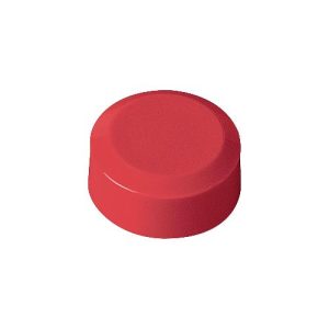 Rundmagnete MAUL, Kunststoff & Metall, Feinstruktur, Haftkraft 170 g, ø 15 x 7,5 mm, rot, 20 Stück