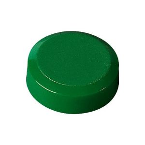 Rundmagnete MAUL, Kunststoff & Metall, Feinstruktur, Haftkraft 300 g, ø 20 x 7,5 mm, grün, 20 Stück