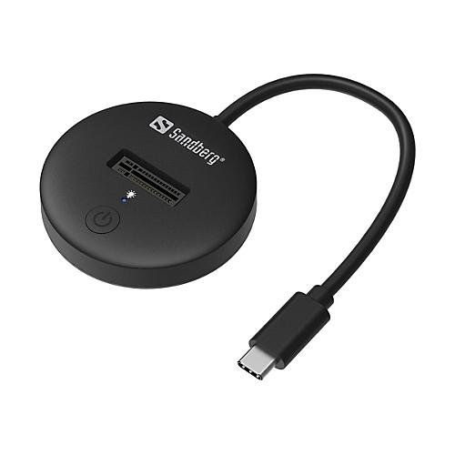 Sandberg - SSD-Dockingstation Schächte: 1 - M.2 - M.2 NVMe Card - USB-C 3.2 (Gen 2)