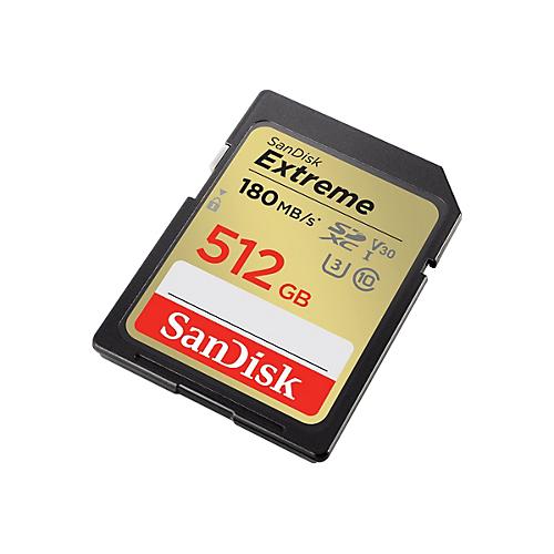 SanDisk Extreme - Flash-Speicherkarte - 512 GB - Video Class V30 / UHS-I U3 / Class10 - SDXC UHS-I