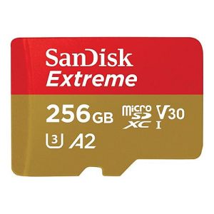 SanDisk Extreme – Flash-Speicherkarte (microSDXC-an-SD-Adapter inbegriffen) – 256 GB – A2 / Video Class V30 / UHS-I U3 / Class10 – microSDXC UHS-I