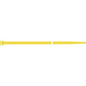 SapiSelco Kabelbinder, L 280 x B 4,5 mm, PA 6.6 gelb, Zugbelastung 220N, 100 Stück