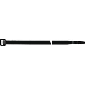 SapiSelco Kabelbinder, L 360 x B 7,5 mm, PA 6.6 schwarz, UV-stabil, V2 UL 94, Zugbelastung 460N, 100 Stück