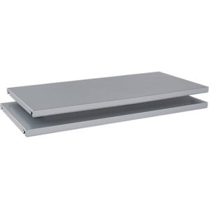 Schäfer Shop Genius 280139 – Fachböden TETRIS SOLID, für Flügelschränke, aus Stahl, B 1200 mm, weißalu, 2 Stück