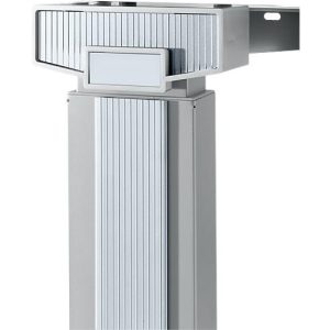 Schäfer Shop Genius Akzentleisten PLANOVA ERGOSTYLE, für Schreibtisch, zweistufige Verstellung, 2 Stück, silber