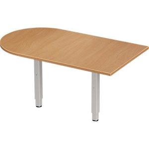Schäfer Shop Genius Ansatztisch PLANOVA ERGOSTYLE, Bogen, Buche-Dekor/weißalu
