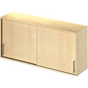 Schäfer Shop Genius Aufsatz-Schiebetürenschrank TETRIS WOOD, 2 OH, B 1600 mm, Höhe inkl. Gleiter, Ahorn-Dekor