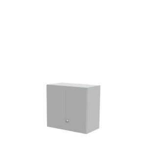 Schäfer Shop Genius Aufsatzschrank TETRIS WALL, 2 Ordnerhöhen, Türanschlag rechts, B 800 x T 440 x H 740 mm, lichtgrau