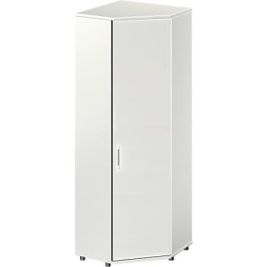 Schäfer Shop Genius Eckschrank TETRIS WOOD, 6 OH, B 800 x H 2270 mm, Höhe inkl. Gleiter, lichtgrau