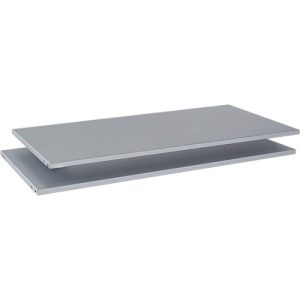 Schäfer Shop Genius Fachböden für TETRIS SOLID Schiebetürenschr. B 1000 mm/Querrolladenschr. B 1200 mm, weißalu, 2 Stück