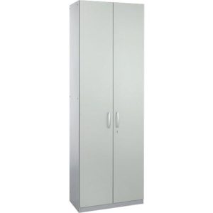 Schäfer Shop Genius Flügeltürenschrank TETRIS SOLID, Stahlkorpus, 6 OH, B 800 mm, abschließbar, lichtgrau/weißalu