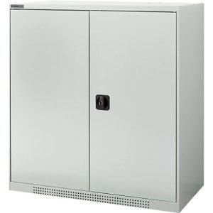 Schäfer Shop Genius Flügeltürschrank FS, 3 OH, abschließbar, 2 Fachböden, bis 450 kg, B 1055 mm, Stahl, lichtgrau RAL 7035/lichtgrau RAL 7035