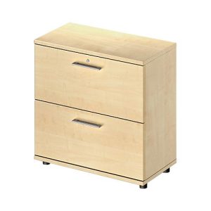 Schäfer Shop Genius Hängeregistraturschrank TETRIS WOOD, 2 OH, B 800 x T 421 x H 800 mm, Höhe inkl. Gleiter, Ahorn-Dekor