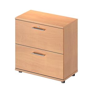 Schäfer Shop Genius Hängeregistraturschrank TETRIS WOOD, 2 OH, B 800 x T 421 x H 800 mm, Höhe inkl. Gleiter, Buche-Dekor