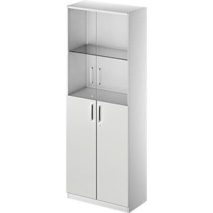 Schäfer Shop Genius Kombischrank TETRIS SOLID, 5 OH, Glas- und Flügeltüren, B 800 mm, abschließbar
