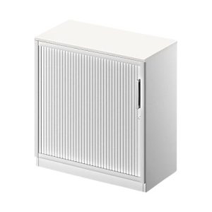 Schäfer Shop Genius Querrollladenschrank TETRIS SOLID, 2 OH, B 800 mm, inkl. 19 mm Abdeckplatte, weiß/weißalu