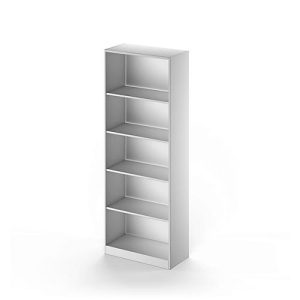 Schäfer Shop Genius Regal TETRIS SOLID, Stahlkorpus, 5 OH, B 800 x T 413 x H 2143 mm, weißalu