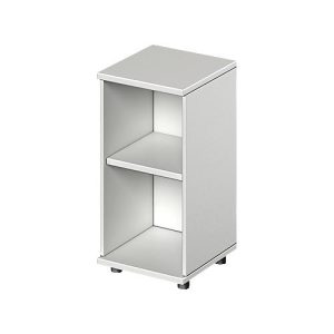 Schäfer Shop Genius Regal TETRIS WOOD, 2 OH, Höhe inkl. Gleiter, B 400 mm, lichtgrau
