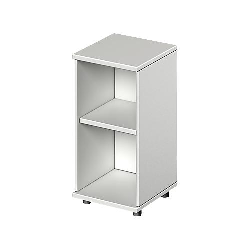 Schäfer Shop Genius Regal TETRIS WOOD, 2 OH, Höhe inkl. Gleiter, B 400 mm, lichtgrau