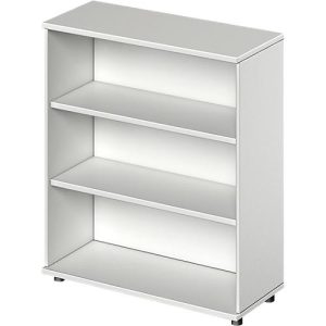 Schäfer Shop Genius Regal TETRIS WOOD, 3 OH, Höhe inkl. Gleiter, B 1000 mm, lichtgrau