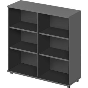 Schäfer Shop Genius Regal TETRIS WOOD, 3 OH, Höhe inkl. Gleiter, B 1200 mm, graphit