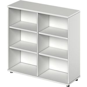 Schäfer Shop Genius Regal TETRIS WOOD, 3 OH, Höhe inkl. Gleiter, B 1200 mm, lichtgrau