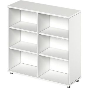 Schäfer Shop Genius Regal TETRIS WOOD, 3 OH, Höhe inkl. Gleiter, B 1200 mm, weiß