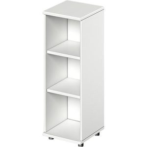Schäfer Shop Genius Regal TETRIS WOOD, 3 OH, Höhe inkl. Gleiter, B 400 mm, weiß