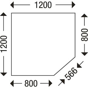 Schäfer Shop Genius Rückseitenblende, für CAD-Platte mit Fuß B 1200 x T 1200 mm, weißaluminium