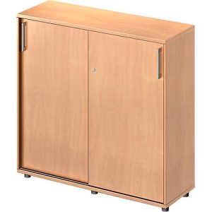 Schäfer Shop Genius Schiebetürenschrank TETRIS WOOD, 3 OH, B 1200 mm, Höhe inkl. Gleiter, Buche-Dekor