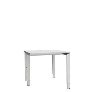 Schäfer Shop Genius Schreibtisch MODENA FLEX, 4-Fuß-Rechteckrohr, einseitig, B 800 mm, lichtgrau