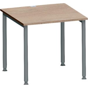 Schäfer Shop Genius Schreibtisch MODENA FLEX, 4-Fuß-Rundrohr, B 800 x T 800 mm, Eiche/anthrazit