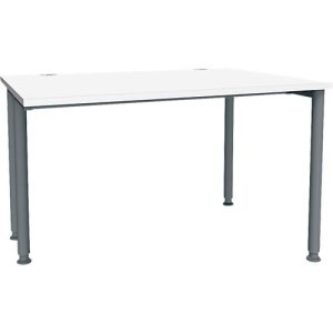 Schäfer Shop Genius Schreibtisch MODENA FLEX, Breite 1200 mm, einseitig verkürzt, weiß/anthrazit