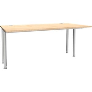 Schäfer Shop Genius Schreibtisch MODENA FLEX, Breite 1600 mm, beidseitig verkürzt, Ahorn