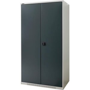 Schäfer Shop Genius Schwerlastschrank FS, Stahlblech, B 1055 x T 620 x H 1950 mm, 5 OH, lichtgrau/anthrazitgrau, bis 1000 kg