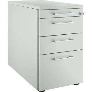 Schäfer Shop Genius Standcontainer 1336, mit Griff eckig, B 435 x H 717 mm, lichtgrau/lichtrau/lichtgrau