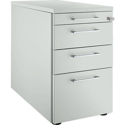 Schäfer Shop Genius Standcontainer 1336, mit Griff eckig, B 435 x H 717 mm, lichtgrau/lichtrau/lichtgrau