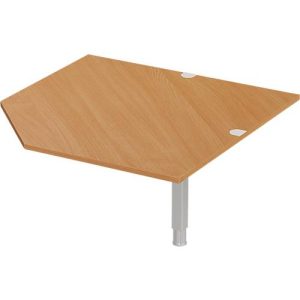 Schäfer Shop Genius Winkelplatte CAD mit Fuß, B 900 x T 900 mm, Buche-Dekor